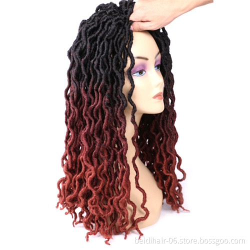 Gypsy Locs Crochet Braids Bohemian Locs Wavy Goddess Faux Locs Boho Synthetic Twist hair Dreadlock Braiding Hair